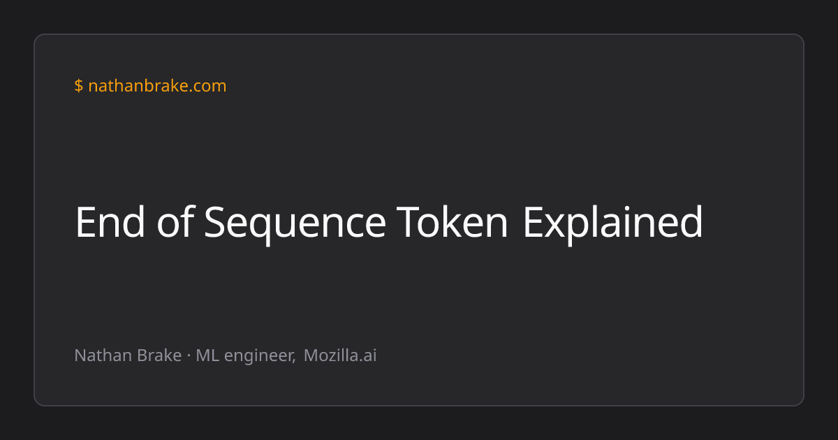End of Sequence Token Explained | Nathan Brake